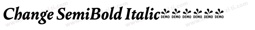 Change SemiBold Italic字体转换
